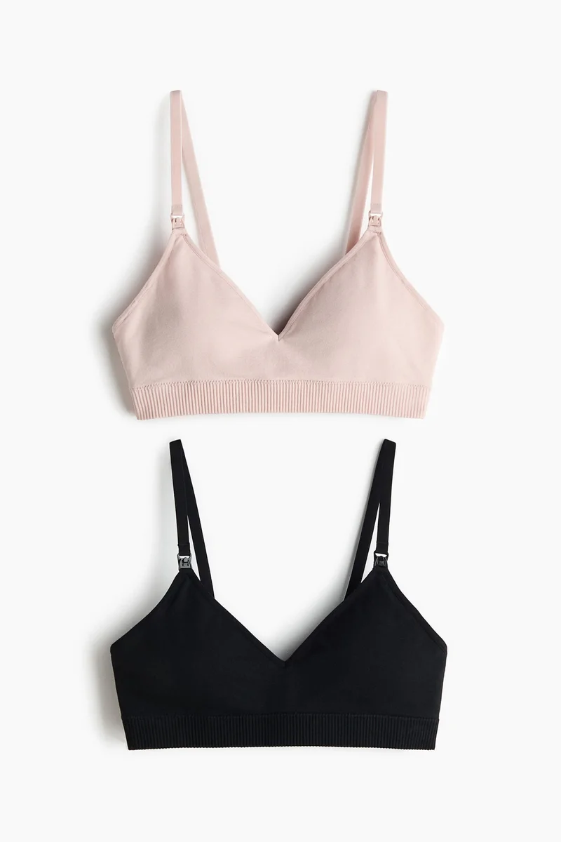 H&M MAMA 2-pack seamless padded nursing bras